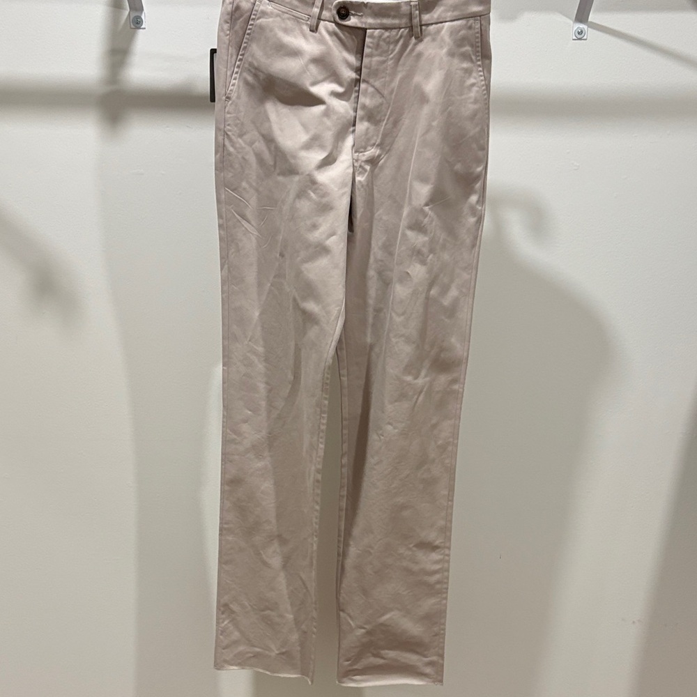 Men's Classic Slim Chino Pants - Light Beige